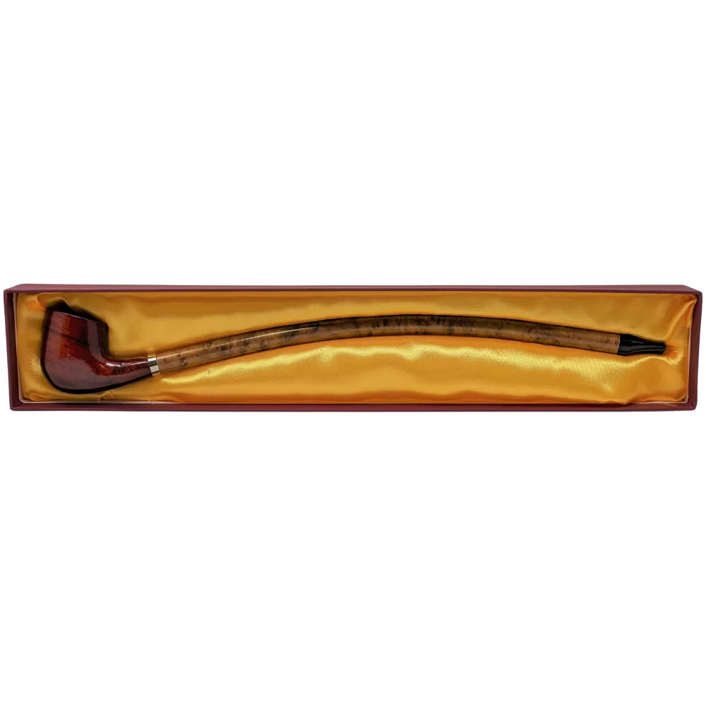 15" CHERRY SMOOTH LONG CHURCHWARDEN HAND PIPE