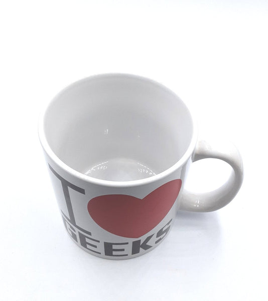 Giant cup of I Love Geeks coffee mug 22oz