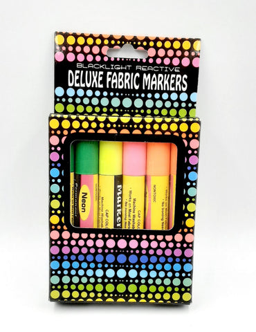 Blacklight reactive deluxe fabric markers
