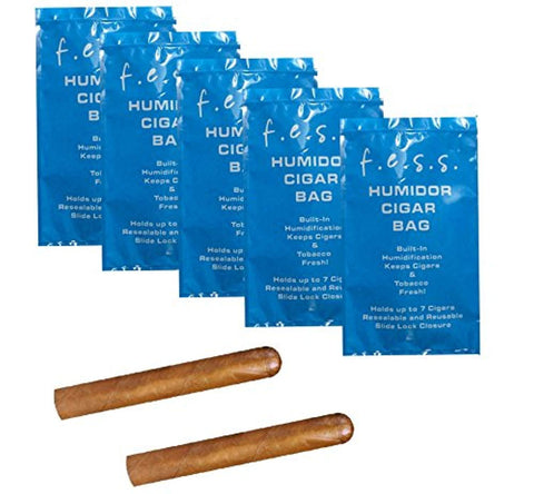5 Pack FESS Products Travel Pouch Cigar Bag Ziplock Humidor Humidifier, , FESSONLINE, FESSONLINE