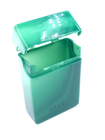 FESS Product One-Hand Operate Plastic Cigarette Case, for King Size 85mm, 18-20 Capacity (85mm Size (King Size), Green)