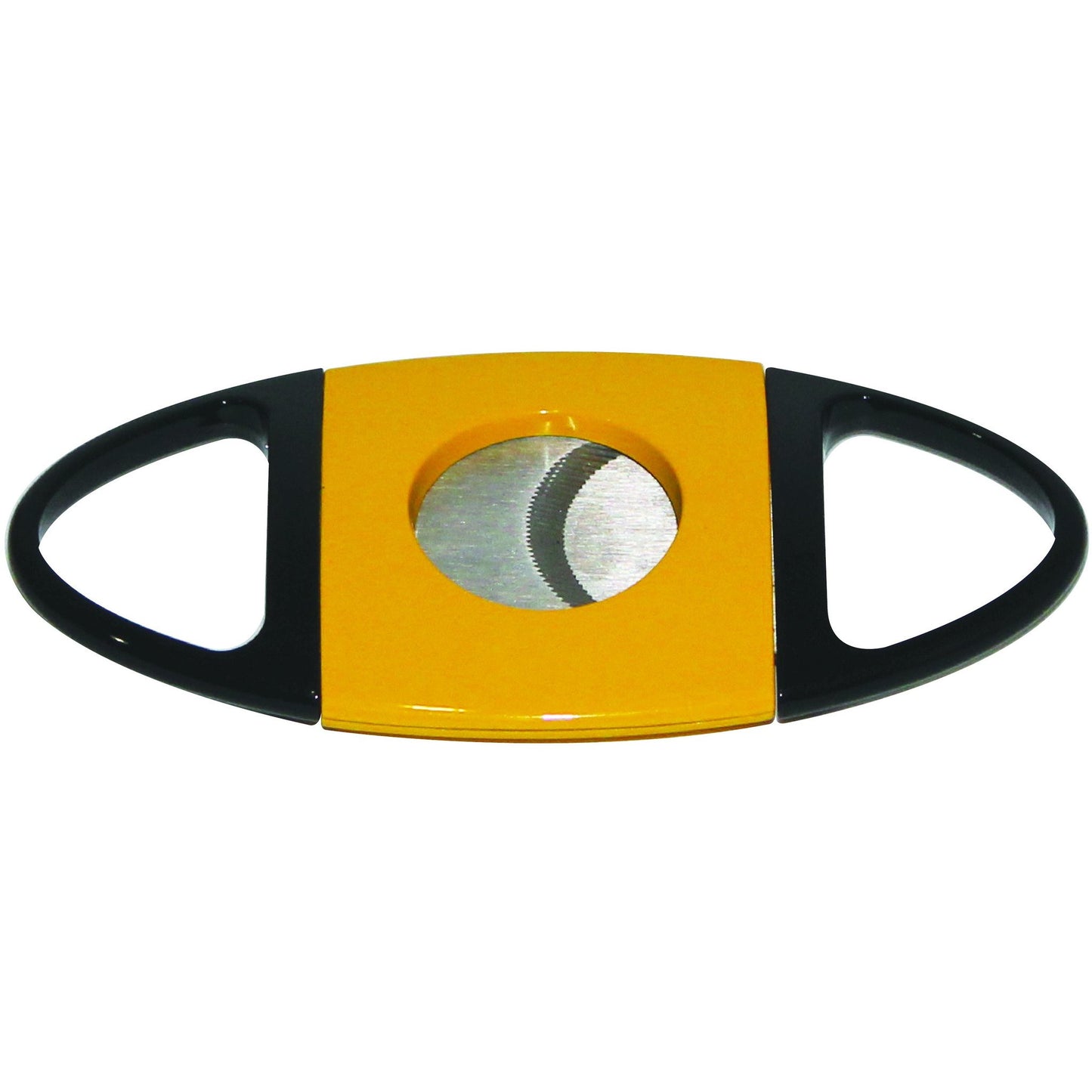 Stainless Steel Guillotine Style Cigar Cutter Serrated Blades - Yellow, , m4wholesale.com, FESSONLINE