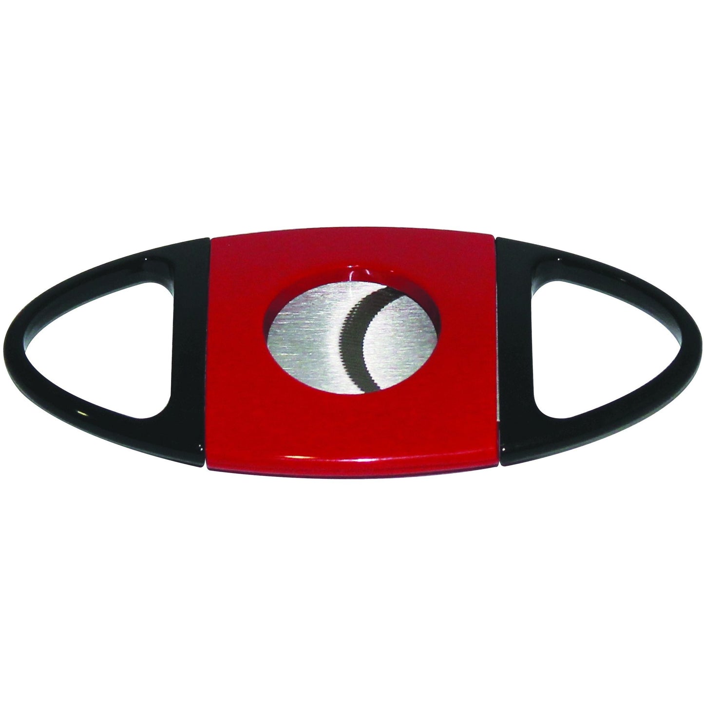 Stainless Steel Guillotine Style Cigar Cutter Serrated Blades - Red, , m4wholesale.com, FESSONLINE