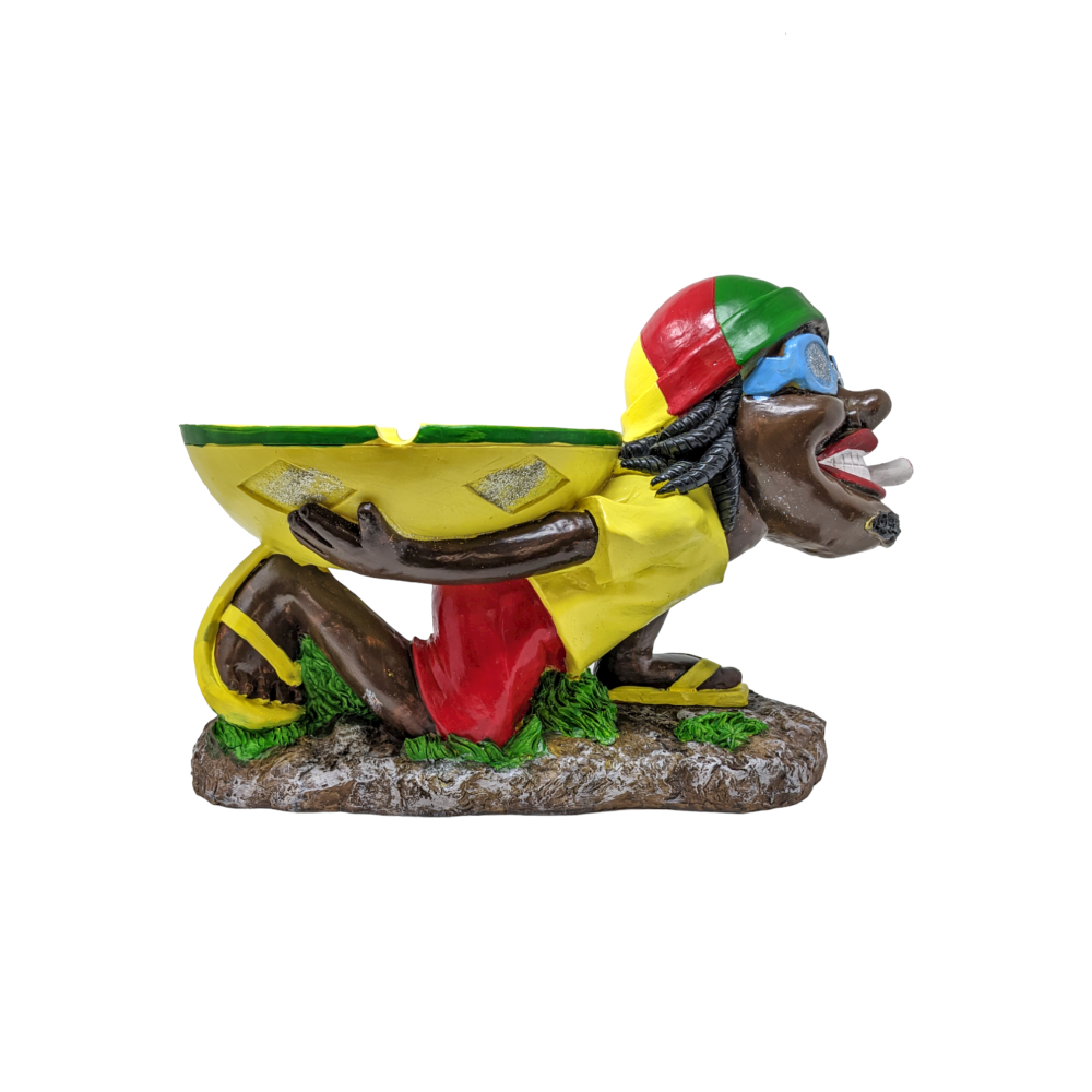 18" Large Jamaican Man with Bowl Ashtray on His Back LJA3 - FESSONLINE
