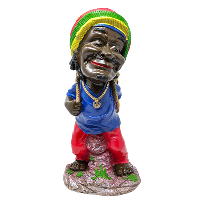 18" Large Jamaican Man with Backpack Ashtray