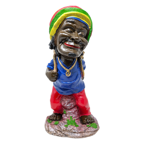 18" Large Jamaican Man with Backpack Ashtray LJA5