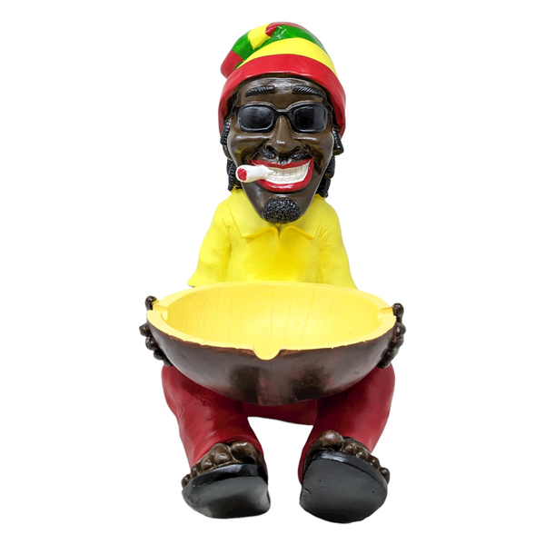 18" Large Jamaican Man Holding Bowl LJA7