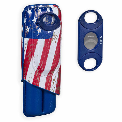 USA 62 RG Cigar Case & Cigar Cutter Gift Set