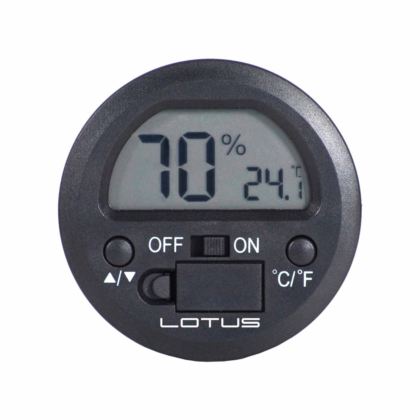 Lotus Digital Hygrometer Round