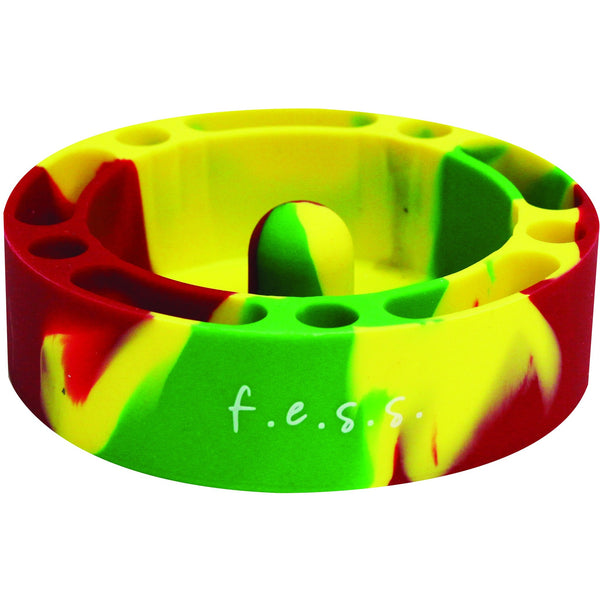 F.e.s.s. Fess Silicone Premium AshTray w/ Glass Friendly Tapping Center Unbreakable Shatter, , fessonline, FESSONLINE