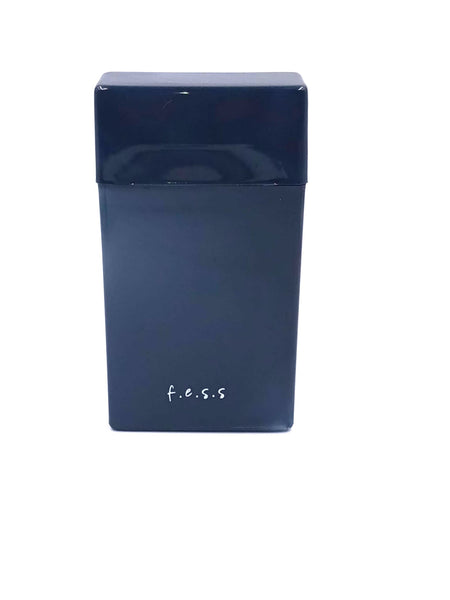 FESS Product One-Hand Operate Plastic Cigarette Case, for 100mm Cigarettes, 18-20 Capacity (100mm Size, Black)