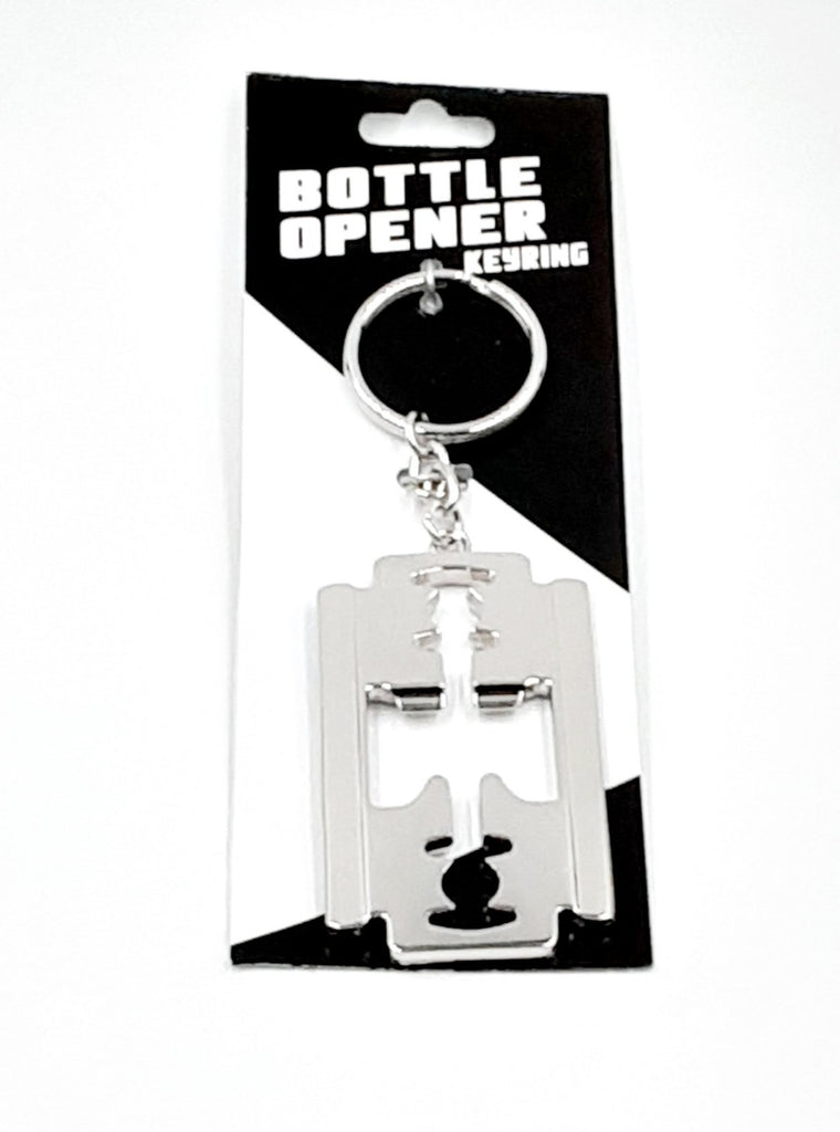 Blade bottle opener key chain
