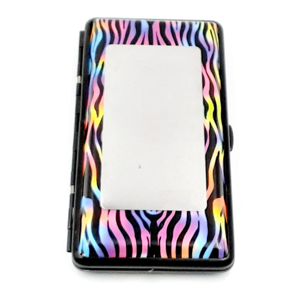 Cigarette case rainbow stripes with mirror for 120mm
