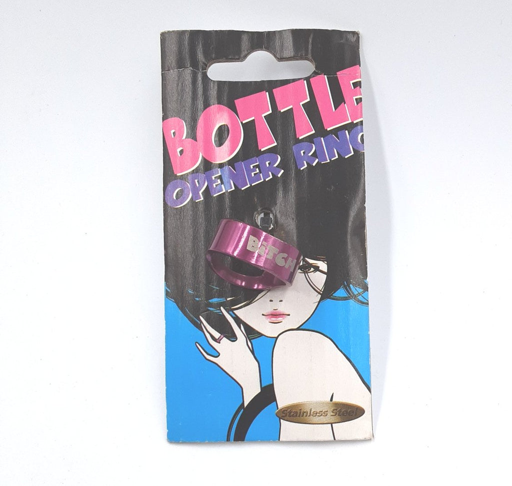 Pink Bottle opener ring "funny saying" 99312