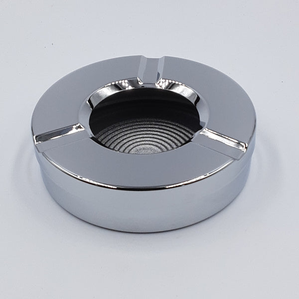 Visol round Lyrex stainless steel cigarette ashtray chrome #vash108