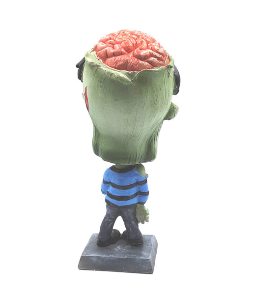 Gruesome bloody brain bobbly head Zombie Statue #2460