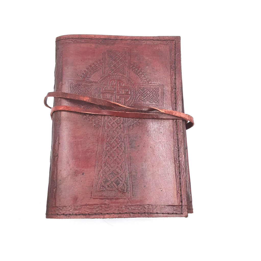 Embossed leather Celtic cross journal #2227