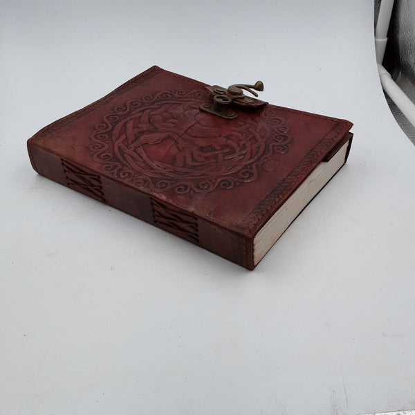 Tree of life leather blank book with lock #2891