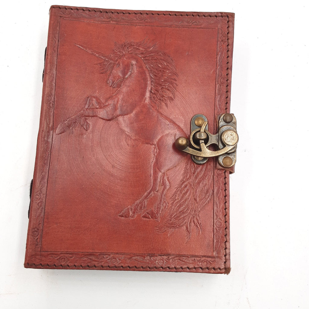 Unicorn leather embossed journal #2546