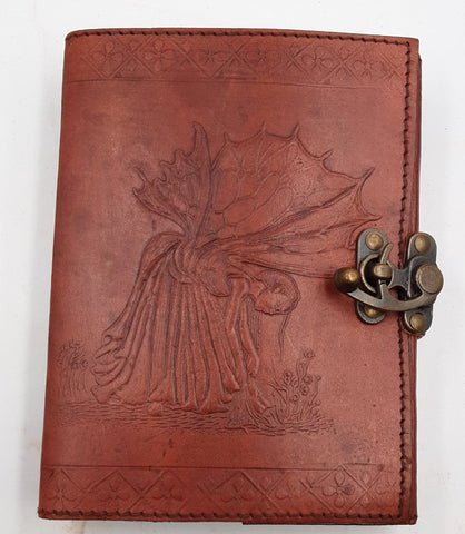 Fairy leather journal with lock #2447