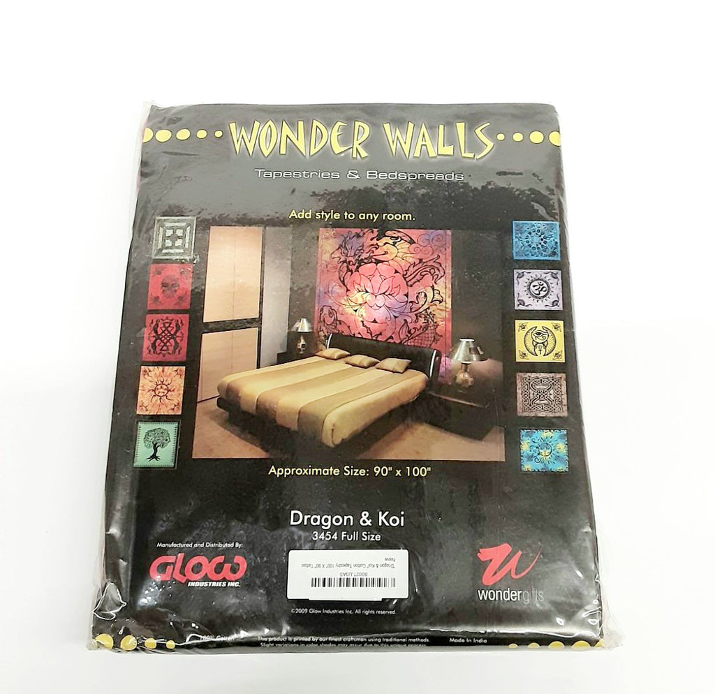 Wonder Wall Dragon and Koi 90"x100" Tapestry