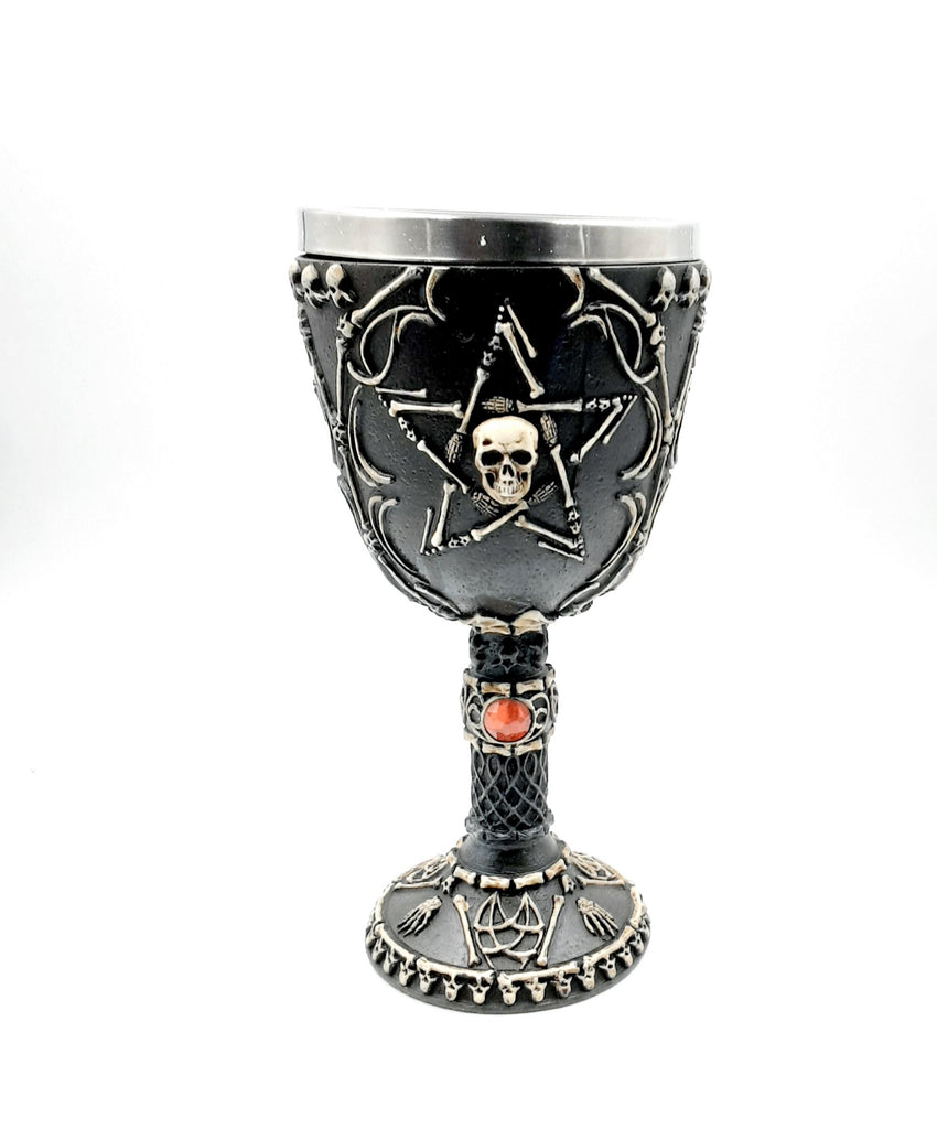 Skull pentagram cup  #2593