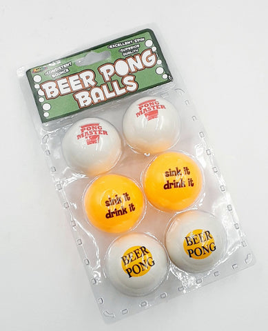 Beer Pong Balls, 6-pack Pong Master, Sink it Drink it, Beer Pong