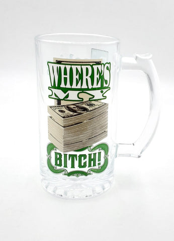 Set of 2 16oz Breaking Bad OFFICIAL Where's My $$ B*tch! Jesse Pinkman PREMIUM GIFT