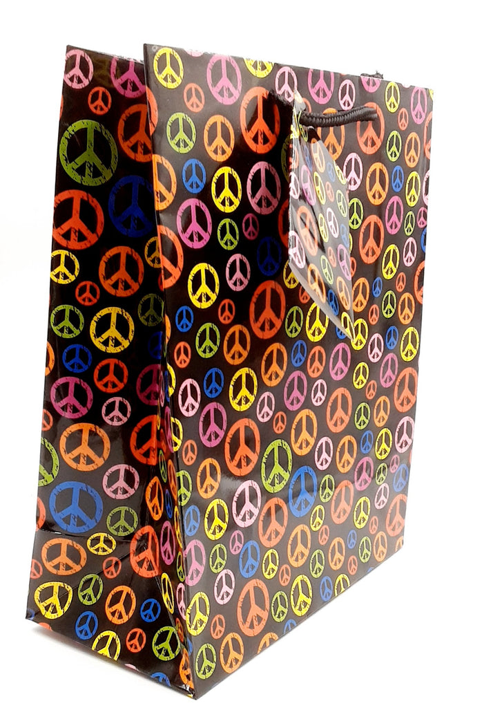 2 Pack Kalan multicolor peace sign gift bag