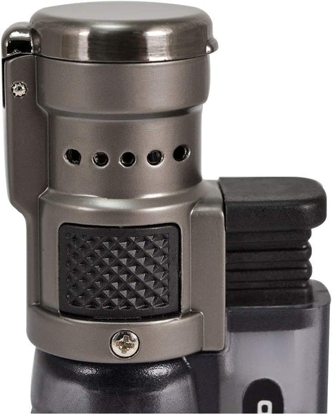 Vertigo by Lotus Cyclone Triple Torch Cigar Lighter Charcoal 3 Pack Plus Free FESS Single Torch …