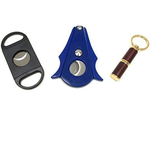 F.e.s.s.s Fess 3 Piece Gift Set Guillotine Cigar Cutter Cigar Punch Twist Keychain and executive cut and lock Cigar Cutters, , fessonline, FESSONLINE