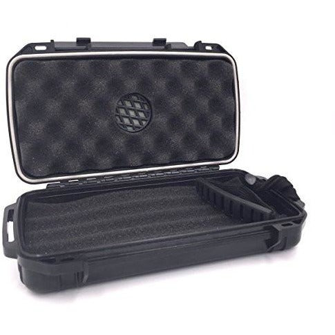 Fess F5 Black Travel Cigar Humidor Waterproof Holder Case for up to 5 Cigars, , fessonline, FESSONLINE