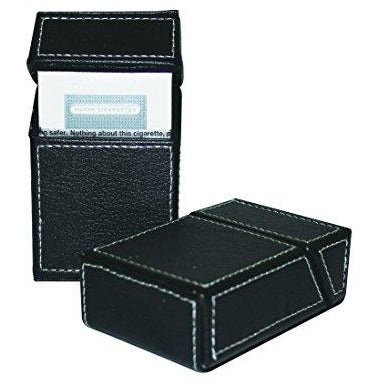 Fe.s.s. Black Stiched PU Cigarette Pack box Holder - For 85mm (Kings/Regular) Cigarettes, , fessonline, FESSONLINE