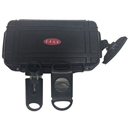F.e.s.s Fess F5 Gift Set Travel Cigar Humidor Waterproof Holder Case With 80 Guage and V-Cut Cigar Cutter Set, , fessonline, FESSONLINE