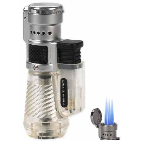 Vertigo by Lotus Cyclone Triple Torch Cigar Lighter Clear, , fessonline, FESSONLINE