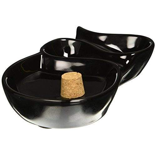 2 Pipe & Cigar Black Ashtray with Cork Knocker for Patio Use, , fessonline, FESSONLINE