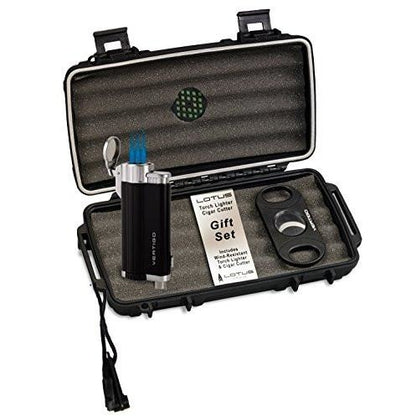 Lotus VGS Travel Humidor Lighter Cutter Set, , fessonline, FESSONLINE