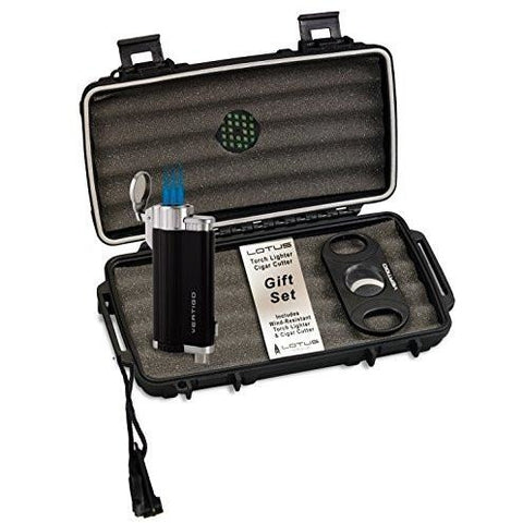 Lotus VGS Travel Humidor Lighter Cutter Set, , fessonline, FESSONLINE