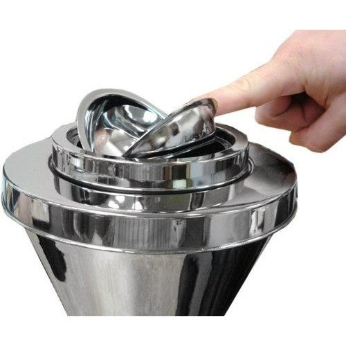 Contemporary Chrome Self Cleaning Floor Stand Ashtray, , fessonline, FESSONLINE