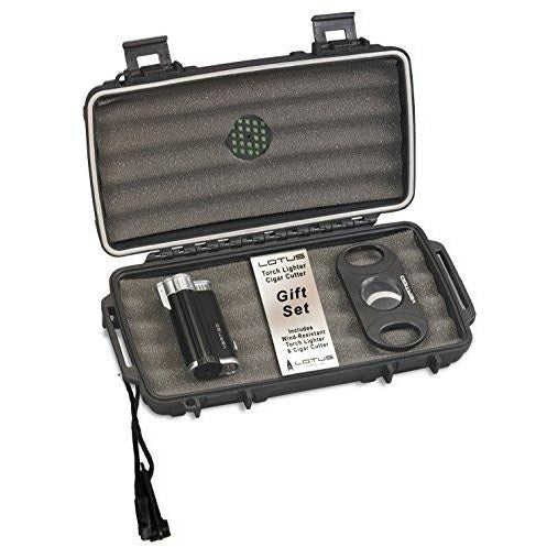 Lotus VGS Travel Humidor Lighter Cutter Set, , fessonline, FESSONLINE