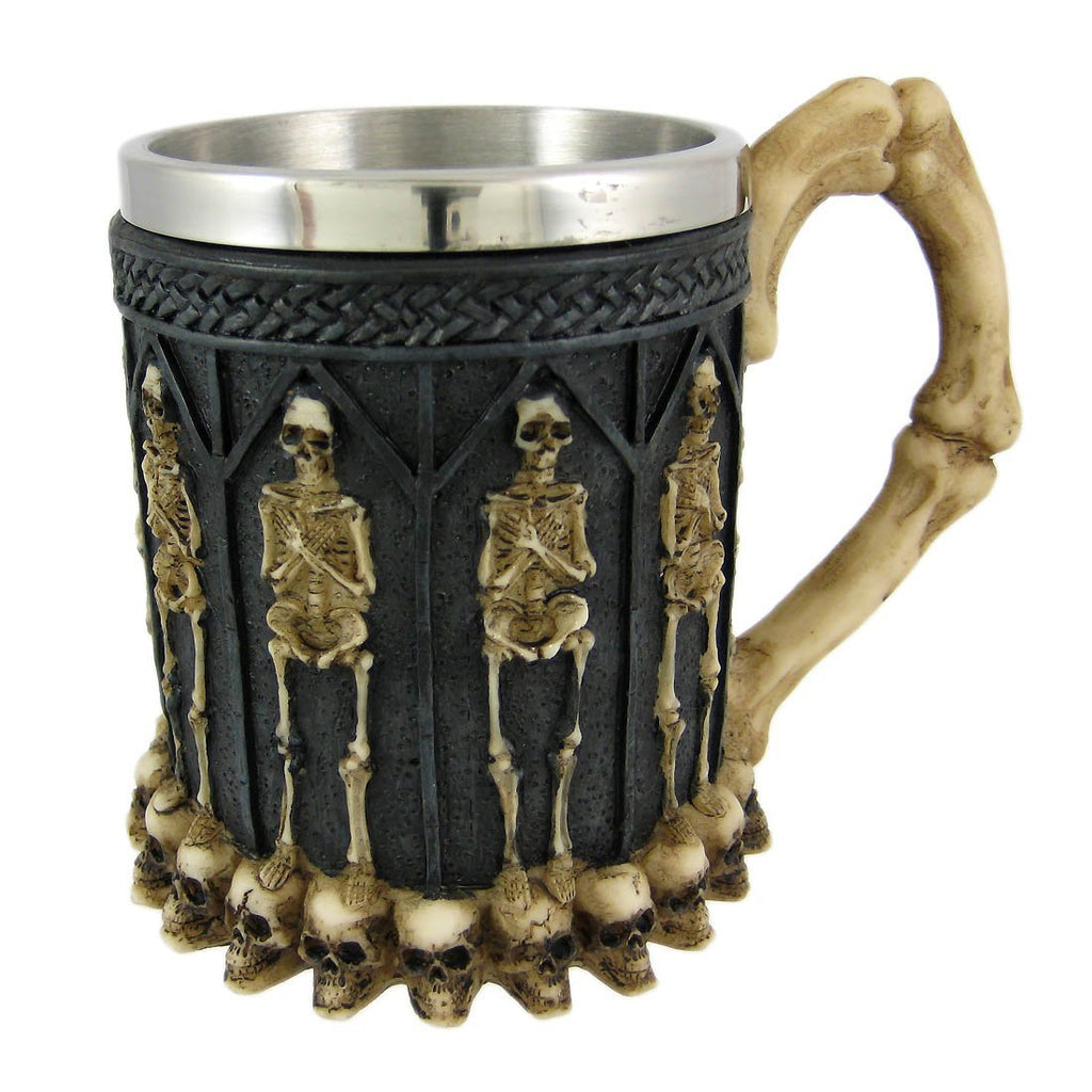 Ossuary Style Skeleton Tankard Coffee Mug Cup, , FESSONLINE, FESSONLINE