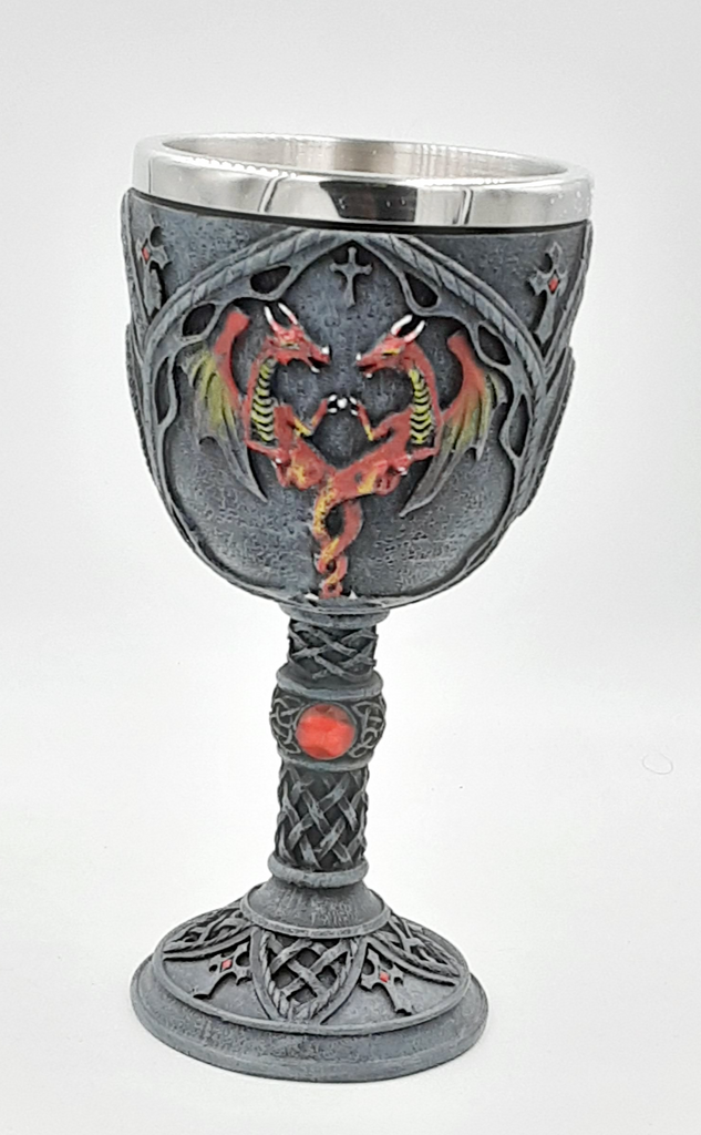 7" Royal Dragon Chalice Goblet, Multicolor