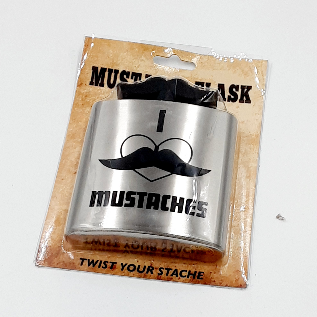 Flask I Love Mustache