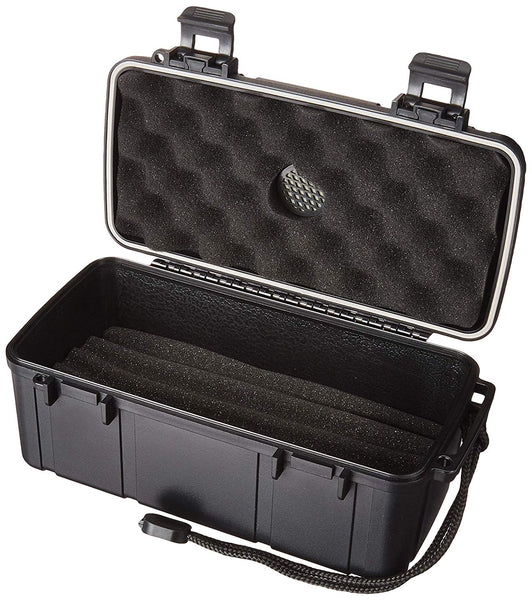 F.E.S.S. FESS F15 Double Clamp Black Cigar Humidor Water Resistant Crush-Proof Air Tight Holder Portable Humidifier Travel Case for up to 10-15 Cigars, humidor, fessonline, FESSONLINE