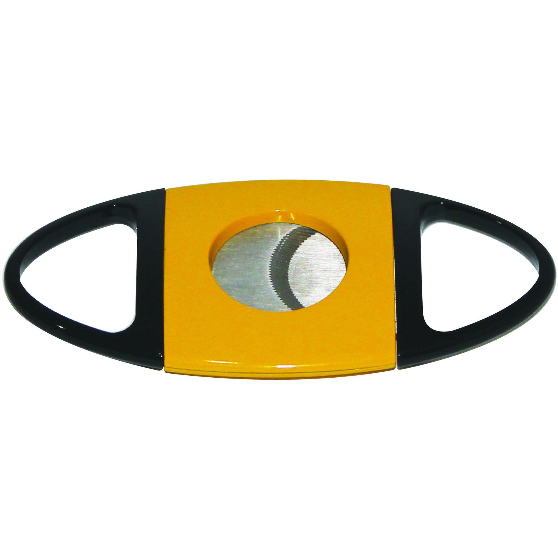 Stainless Steel Guillotine Style Cigar Cutter Serrated Blades - Yellow, , m4wholesale.com, FESSONLINE