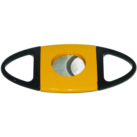 Stainless Steel Guillotine Style Cigar Cutter Serrated Blades - Yellow, , m4wholesale.com, FESSONLINE