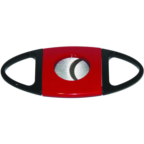 Stainless Steel Guillotine Style Cigar Cutter Serrated Blades - Red, , m4wholesale.com, FESSONLINE