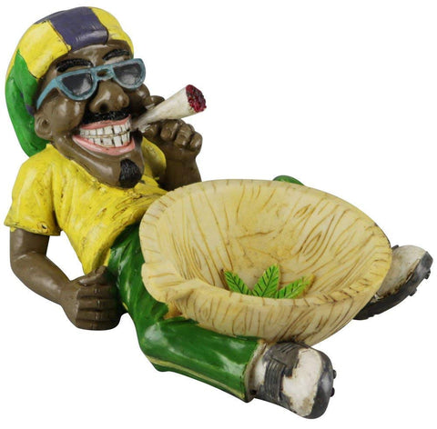 Fess Products Unique Jamaican Chilling Man Holding Cigarette Ashtray #3
