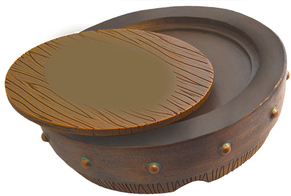 Lotus LASH11 Wood Barrel Design 4 Cigar Rest Ashtray