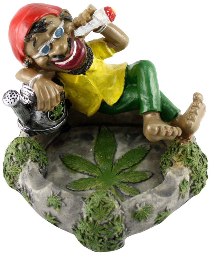 Fess Products Jamaican chilling Man with Glasses Holding Cigarette Ashtray, , FESSONLINE, FESSONLINE